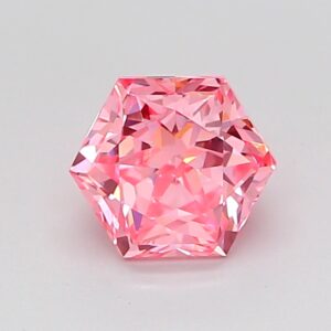 Hexagonal 1.01 ct. Pink VVS2  VG VG  CVD Lab Grown Diamond