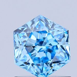 Hexagonal 1.01 ct. Blue VS1  VG VG  CVD Lab Grown Diamond