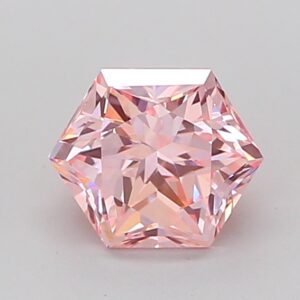 Hexagonal 1.02 ct. Pink VS1  VG VG  CVD Lab Grown Diamond