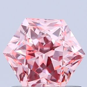 Hexagonal 1.02 ct. Pink VS1  VG VG  CVD Lab Grown Diamond