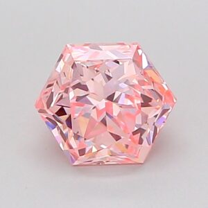 Hexagonal 1.02 ct. Pink VS1  VG EX  CVD Lab Grown Diamond