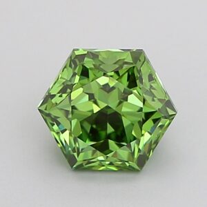 Hexagonal 1.02 ct. Green VS1  VG EX  CVD Lab Grown Diamond