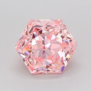 Hexagonal 1.02 ct. Pink VVS2  VG VG  CVD Lab Grown Diamond