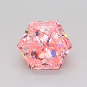 Hexagonal 1.02 ct. Pink VVS2  EX VG  CVD Lab Grown Diamond