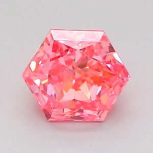 Hexagonal 1.03 ct. Pink VVS2  VG VG  CVD Lab Grown Diamond