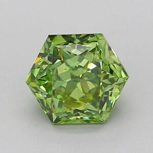 Hexagonal 1.03 ct. Green VVS2  VG VG  CVD Lab Grown Diamond