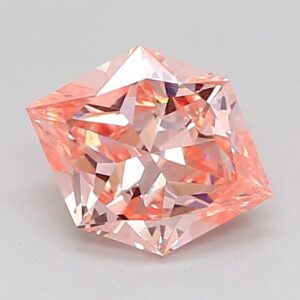 Hexagonal 0.92 ct. Pink VVS2  VG VG  CVD Lab Grown Diamond