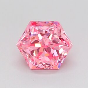 Hexagonal 1.04 ct. Pink VVS2  VG VG  CVD Lab Grown Diamond