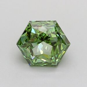 Hexagonal 1.04 ct. Green VS1  VG VG  CVD Lab Grown Diamond