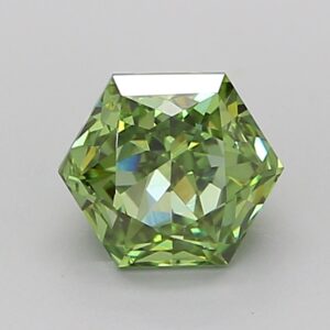 Hexagonal 1.05 ct. Green VVS2  VG VG  CVD Lab Grown Diamond