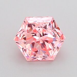 Hexagonal 1.06 ct. Pink VS1  VG VG  CVD Lab Grown Diamond