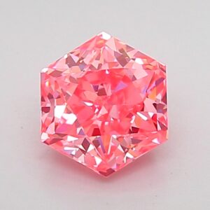 Hexagonal 1.06 ct. Pink VVS1  VG VG  CVD Lab Grown Diamond