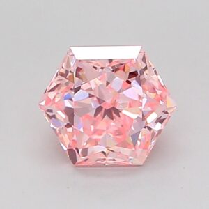 Hexagonal 1.06 ct. Pink VVS2  VG VG  CVD Lab Grown Diamond