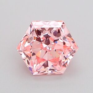 Hexagonal 1.05 ct. Pink VVS2  VG EX  CVD Lab Grown Diamond