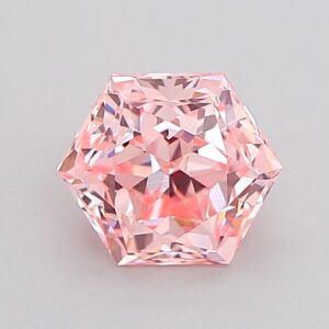 Hexagonal 1.05 ct. Pink VVS2  VG VG  CVD Lab Grown Diamond