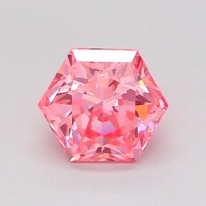 Hexagonal 1.08 ct. Pink VVS2  VG VG  CVD Lab Grown Diamond