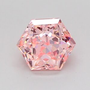 Hexagonal 1.22 ct. Pink VVS2  VG VG  CVD Lab Grown Diamond