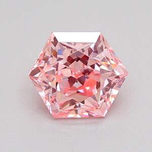 Hexagonal 1.08 ct. Pink VVS2  VG VG  CVD Lab Grown Diamond