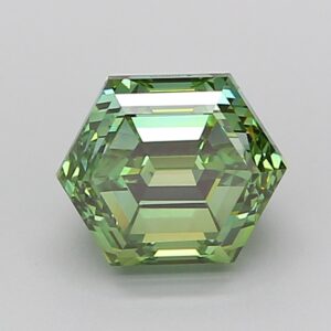 Hexagonal 1.51 ct. Green VS1  VG VG  CVD Lab Grown Diamond