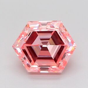 Hexagonal 1.43 ct. Pink VS1  VG VG  CVD Lab Grown Diamond