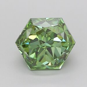 Hexagonal 1.5 ct. Green VS1  VG VG  CVD Lab Grown Diamond