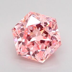 Hexagonal 1.6 ct. Pink VS1  VG VG  CVD Lab Grown Diamond