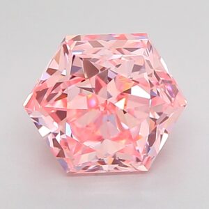 Hexagonal 2.09 ct. Pink VVS2  VG EX  CVD Lab Grown Diamond