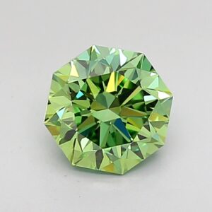Octagonal 1.05 ct. Green VVS2  EX EX  HPHT Lab Grown Diamond