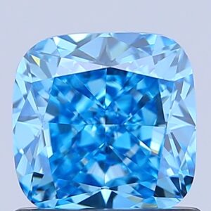 Cushion 1.07 ct. Blue VVS2  EX VG  CVD Lab Grown Diamond
