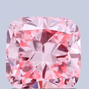 Cushion 1.53 ct. Pink VVS2  EX VG  CVD Lab Grown Diamond