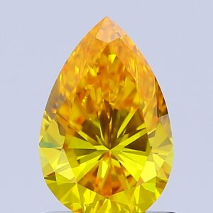 Pear 0.99 ct. Yellow VS2  EX EX  HPHT Lab Grown Diamond