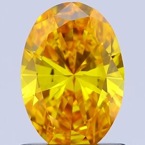 Oval 0.99 ct. Yellow VS2  EX VG  HPHT Lab Grown Diamond