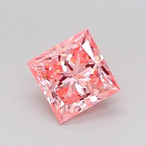 Princess 0.73 ct. Pink VVS2  VG VG  CVD Lab Grown Diamond