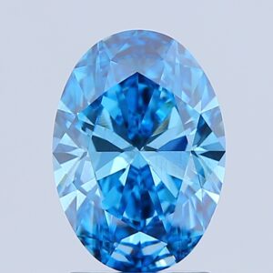 Oval 2.03 ct. Blue SI1  EX EX  CVD Lab Grown Diamond
