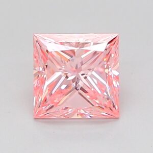 Princess 0.99 ct. Pink VVS2  VG VG  CVD Lab Grown Diamond