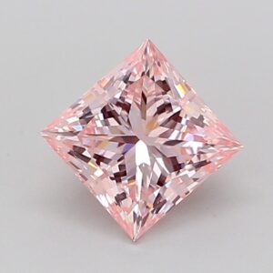 Princess 1.01 ct. Pink VVS2  VG VG  CVD Lab Grown Diamond