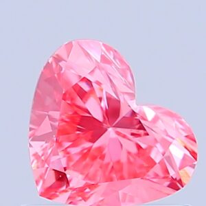 Heart 0.73 ct. Pink VS1  EX VG  HPHT Lab Grown Diamond
