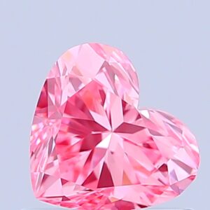 Heart 0.71 ct. Pink VVS1  EX VG  HPHT Lab Grown Diamond